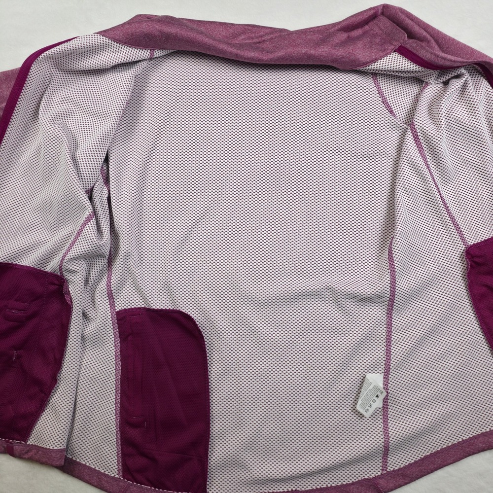 Nike Dri-FIT Full Zip Jacket Womens L Purple Excellent Thumbholes 520334-666 - Picture 9 of 12